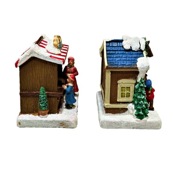 Clock Repair and Bakery Christmas Village Moments in Time 4" LED Lights *WORKS - Picture 5 of 13